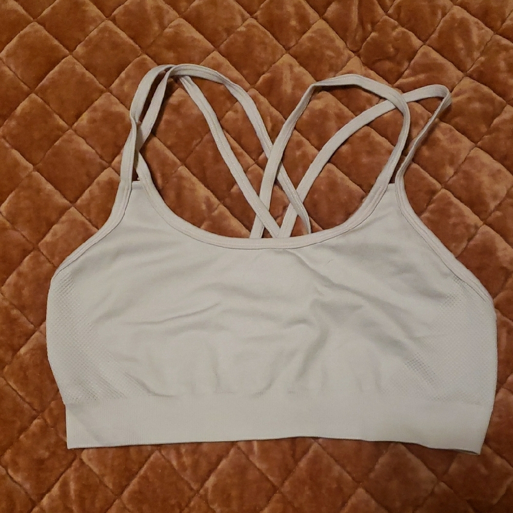 Women's Cream Sports Bra